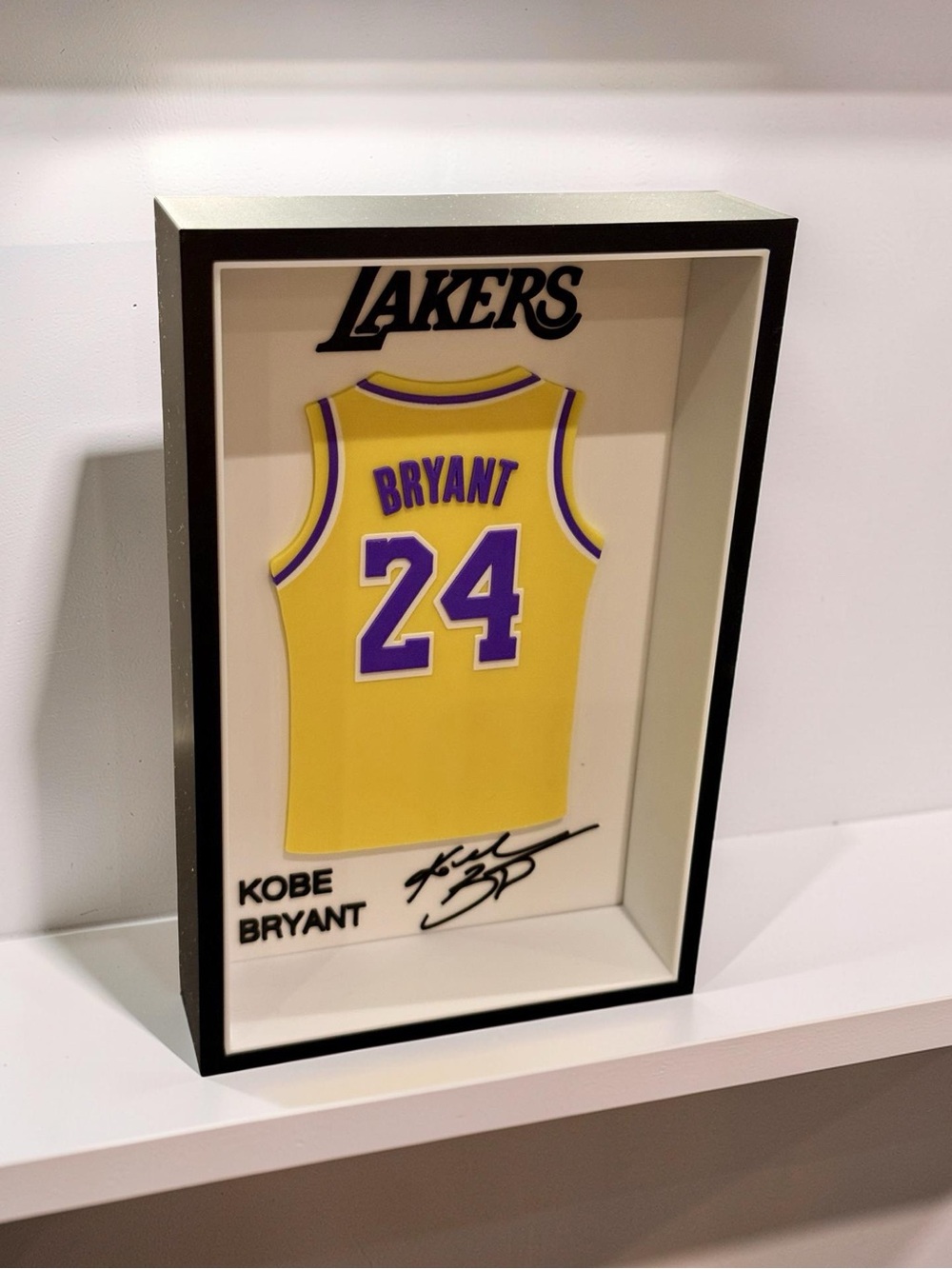 Kobe Bryant Jersey Display Box | Lakers Fan Gift | Basketball Wall Art - Picture 2 of 2